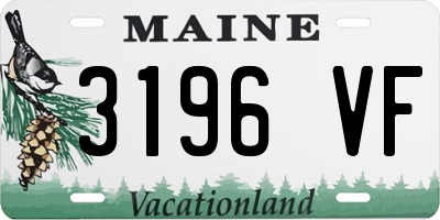 ME license plate 3196VF