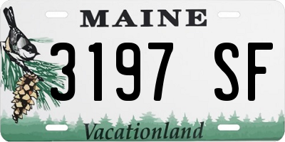 ME license plate 3197SF