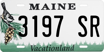 ME license plate 3197SR