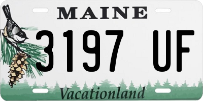 ME license plate 3197UF