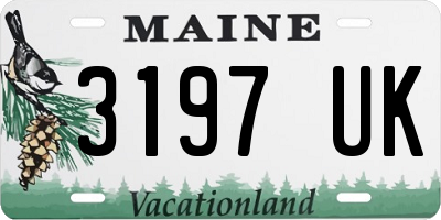 ME license plate 3197UK