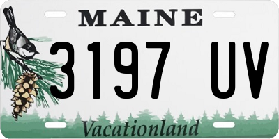 ME license plate 3197UV