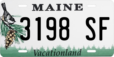 ME license plate 3198SF