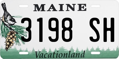 ME license plate 3198SH