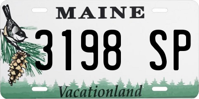 ME license plate 3198SP