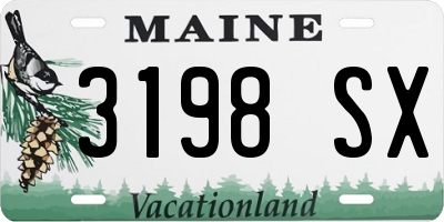 ME license plate 3198SX