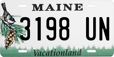 ME license plate 3198UN