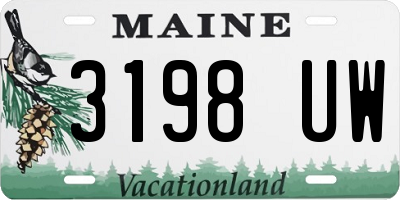 ME license plate 3198UW