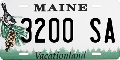 ME license plate 3200SA