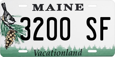 ME license plate 3200SF
