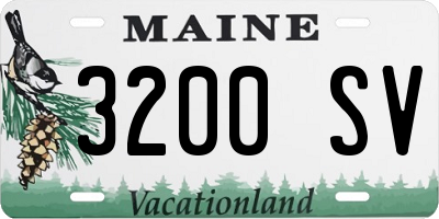ME license plate 3200SV