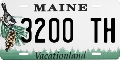 ME license plate 3200TH