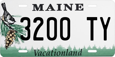 ME license plate 3200TY