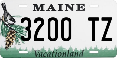ME license plate 3200TZ
