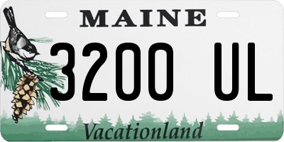 ME license plate 3200UL