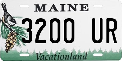 ME license plate 3200UR