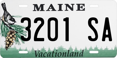 ME license plate 3201SA