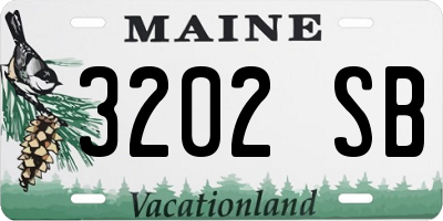 ME license plate 3202SB