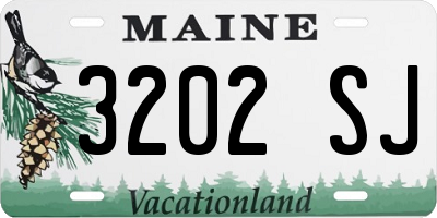 ME license plate 3202SJ
