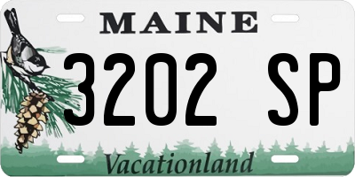 ME license plate 3202SP