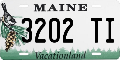 ME license plate 3202TI