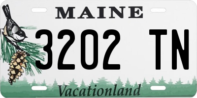 ME license plate 3202TN
