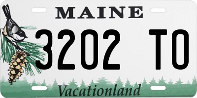 ME license plate 3202TO