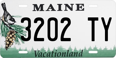 ME license plate 3202TY