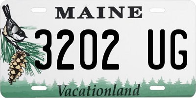 ME license plate 3202UG
