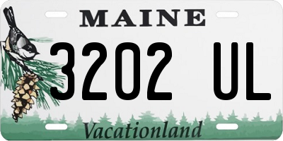 ME license plate 3202UL