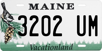 ME license plate 3202UM