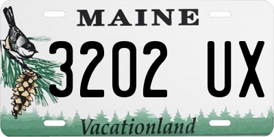 ME license plate 3202UX