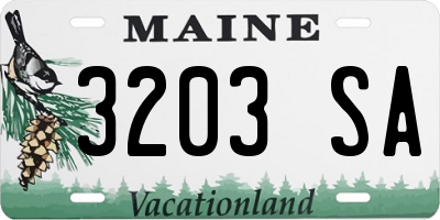 ME license plate 3203SA
