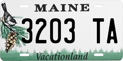 ME license plate 3203TA