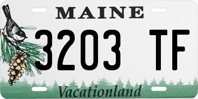 ME license plate 3203TF