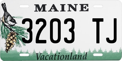 ME license plate 3203TJ