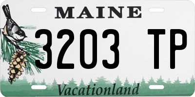 ME license plate 3203TP