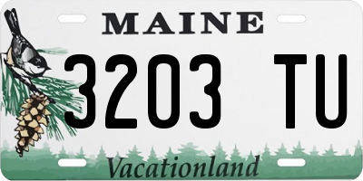 ME license plate 3203TU
