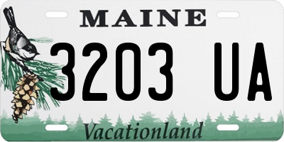 ME license plate 3203UA