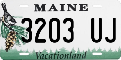 ME license plate 3203UJ