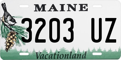 ME license plate 3203UZ