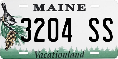 ME license plate 3204SS