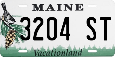 ME license plate 3204ST