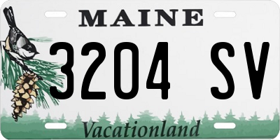 ME license plate 3204SV