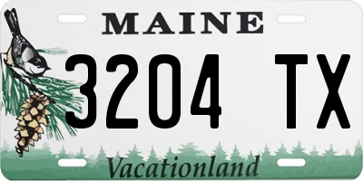 ME license plate 3204TX