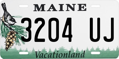 ME license plate 3204UJ