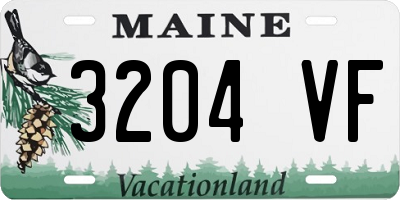 ME license plate 3204VF