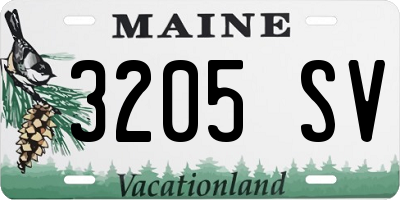 ME license plate 3205SV