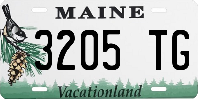ME license plate 3205TG