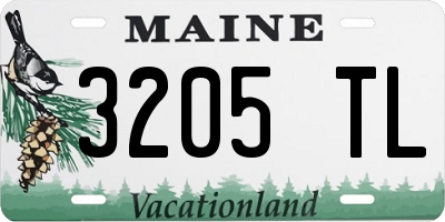 ME license plate 3205TL